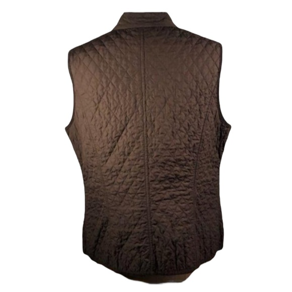TALBOTS Quilted Vest in Chocolate Brown Size Medium — FALL STAPLE PIECE!!! - Picture 2 of 8